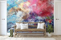 Флизелиновые фотообои искусство 312x219 см Набросал красочную абстракцию (10007VEXXL) +клей