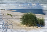 Морські флізелінові фотошпалери на стіну 416x254 см Краєвид вітряного океанського пляжу (10025VEXXXL) +клей - вид 1 мініатюра