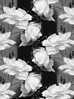 Флізелінові фотошпалери 184x254 см Чорно-білий квітковий візерунок (10030V4A)+клей - вид 1 мініатюра