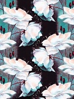 Флизелиновые фотообои 184x254 см цветочный узор из белых роз (10031V4A)+клей - вид 1 миниатюра