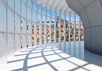 Флизелиновые фотообои в стиле модерн 368x254 см Вид из окна на город (10035V8) +клей - вид 1 миниатюра