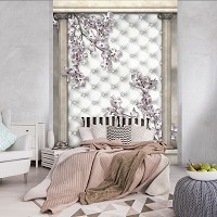 Флизелиновые фотообои для кухни 206x275 см Стеганый декор Колонны Цветы Алмазы (10038VEA)+клей