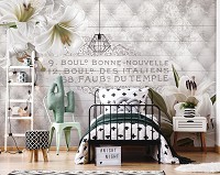 Цветы флизелиновые фотообои под дерево 368x280 см Лилии и белая элегантность (10051V10) +клей