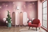 Флизелиновые фотообои 254x184 см Шарики и Бабочки (10058V4)+клей