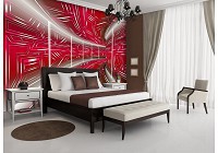 Флизелиновые 3д фотообои на стену 416x254 см Модерный туннель в красном цвете (10075VEXXXL) +клей - вид 5 миниатюра