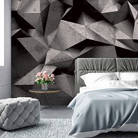 Современная геометрическая абстракция флизелиновые фотообои на стену 254x184 см 3Д острые углы (10091V4)+клей - вид 6 миниатюра