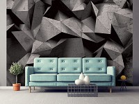 Три д флизелиновые фотообои 368x254 см 3Д острые углы Современная геометрическая абстракция (10091V8)+клей