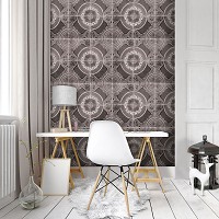 Флизелиновые фотообои геометрия орнаменты 206x275 см Серая мозаика под плитку (10100VEA)+клей