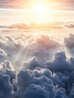 Флизелиновые фотообои 206x275 см Небо - Солнце над облаками (10109VEA)+клей - вид 1 миниатюра