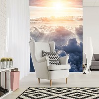 Флизелиновые фотообои 206x275 см Небо - Солнце над облаками (10109VEA)+клей