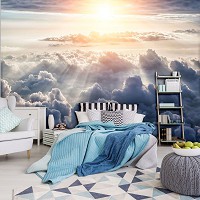 Флизелиновые фото обои природа 368x254 см Небо - Солнце над облаками (10109V8)+клей