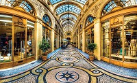 Флизелиновые 3д фотообои в интерьере кухни гостиной 416x254 см Шоппинг в Милане (1010VEXXXL)+клей