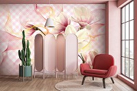 Флизелиновые фотообои цветы 368x254 см Нежная магнолия (10124V8)+клей