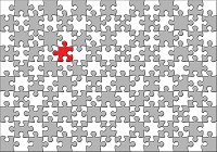 Флизелиновые фотообои абстракция 368x280 см Черно-белые пазлы (10129V10) +клей - вид 1 миниатюра