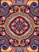 Абстракция флизелиновые фотообои на стену Орнамент Фольклорное Искусство 206x275 см Восточный узор (10142VEA)+клей - вид 1 миниатюра