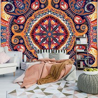 Фото красивые флизелиновые фотообои восточный узор 460x300 см Узор в цветочном разноцветном стиле (10142V12) +клей