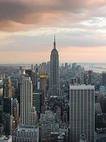 Флизелиновые фотообои город в коридор Панорама Метрополис 184x254 см Небоскребы в Нью-Йорке (10149V4A)+клей - вид 1 миниатюра