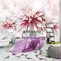 Флизелиновые фотообои 3д 416x290 см Три цветка и шары (10153VEXXXXL) +клей