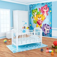 Флизелиновые фотообои детские 206x275 см Красочные плюшевые мишки Сказка для детей (10156VEA) +клей