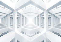 Флізелінові фотошпалери білі 254x184 см 3Д Абстракція (10161V4)+клей - вид 1 мініатюра