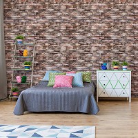 Флизелиновые фотообои на кухню кирпич стиль лофт 460x300 см Декоративные светлые камни (10183V12) +клей