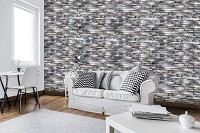 Флизелиновые фотообои камень стиль лофт 460x300 см Декоративные серые камни (10184V12) +клей