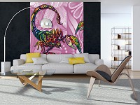 Флизелиновые фотообои звери 184x254 см Розовые скорпионы (10213V4A) +клей