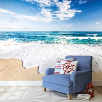 Флізелінові 3д фотошпалери море хвилі 368x280 см Пляж та тихий океан (10218V10) +клей