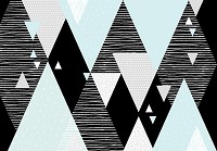 Абстракция флизелиновые фотообои на стену 312x219 см Черно-белая геометрия в треугольниках (10226VEXXL) +клей