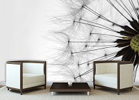 Гостиной 3д флизелиновые фотообои цветы 416x254 см макросъемка одуванчика на белом фоне (1023VEXXXL)+клей - вид 5 миниатюра