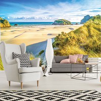 Флизелиновые 3д фотообои лето пляж 368x280 см Облака над морем (10248V10) +клей