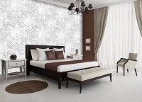 Абстракция флизелиновые фотообои 460x300 см Орнаменты Белые Цветы (10293V12) +клей