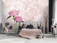 Флізелінові фотошпалери 416x290 см Квіти рожеві півонії (10295VEXXXXL) +клей