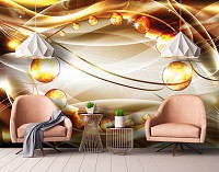 Флизелиновые фотообои 254x184 см Линии и шары (10297V4)+клей