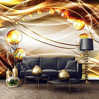 Флизелиновые фотообои 254x184 см Линии и шары (10297V4)+клей - вид 7 миниатюра