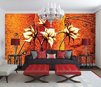 Флизелиновые фотообои в интерьере 312x219 см Искусство Нарисованные Цветы (10304VEXXL)+клей - вид 6 миниатюра