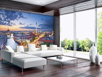 Флизелиновые фотообои город 368x254 см 3Д Панорама Берлина (10307V8)+клей - вид 5 миниатюра