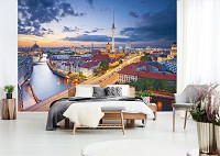 Флизелиновые фотообои город 368x254 см 3Д Панорама Берлина (10307V8)+клей