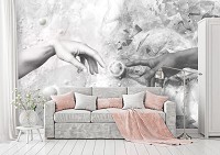 Мистецтво флізелінові фотошпалери 312x219 см Художня репродукція Створення Адама - Руки (10313VEXXL) +клей - вид 7 мініатюра