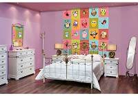 Флизелиновые фотообои в детскую 206x275 см Детские Птицы Совы (1035VEA)+клей - вид 1 миниатюра