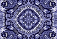 Флізелінові фотошпалери абстракції в інтер'єрі 312x219 см Фіолетовий орнамент мозаїка (10369VEXXL)+клей - вид 1 мініатюра