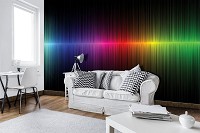 Музыкальные флизелиновые фотообои 312x219 см Радужный График (10441VEXXL) +клей