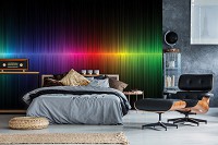 Абстракция флизелиновые фотообои на стену 416x290 см Радужный График (10441VEXXXXL) +клей