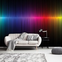 Абстракция флизелиновые фотообои на стену 520x318 см Радужный График (10441VEXXXXXL) +клей