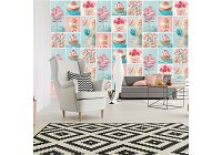 Детские флизелиновые фотообои 416x290 см Разноцветные кексы и печенье (10446VEXXXXL) +клей