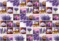 Флизелиновые фотообои Коллаж Лаванда Свечи Спа (10450V)+клей - вид 1 миниатюра