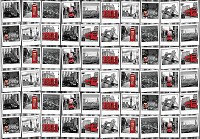 Флизелиновые фотообои город в интерьере кухни Черно-белый коллаж с видами Лондона (10462V)+клей