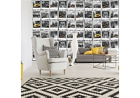 Манхэттен флизелиновые фотообои 312x219 см Черно-белый коллаж с видами города Нью-Йорка (10464VEXXL) +клей