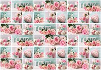 Флизелиновые фотообои Коллаж из роз и сердечек (10465V)+клей