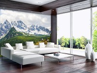 Флизелиновые фотообои 3д горы пейзаж 312x219 см Живописные Татры (10507VEXXL) +клей